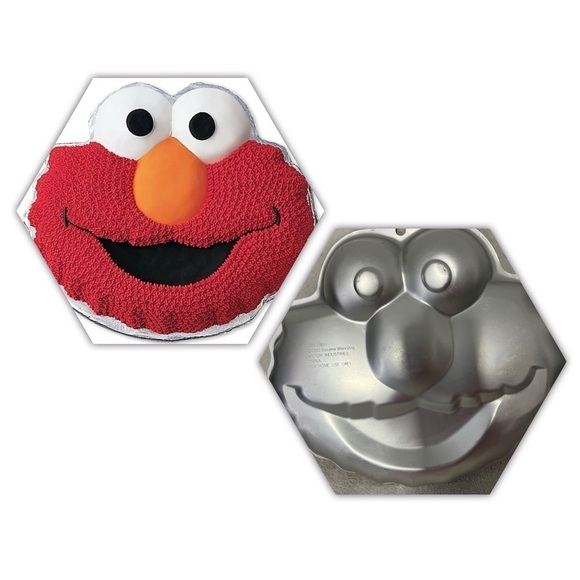 Vintage 2002 Wilton Sesame Street Elmo Shaped Aluminum Cake Pan 2105-3461 EUC - Picture 1 of 4